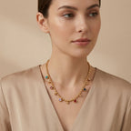 Multicolor Beaded Charm Necklace