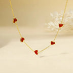 Heart Charm Gold-Tone Chain Necklace