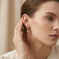 Gold Crystal Hoop Earrings for Women