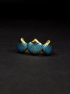 Adya Gold And Green Tideshell Ring For Women