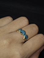 Adya Gold And Green Tideshell Ring For Women