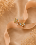 Adya Azure Vine Gold-Plated Adjustable Ring for Women