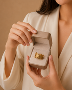 Adya Evergold Laurel Gold-Plated Adjustable Ring for Women