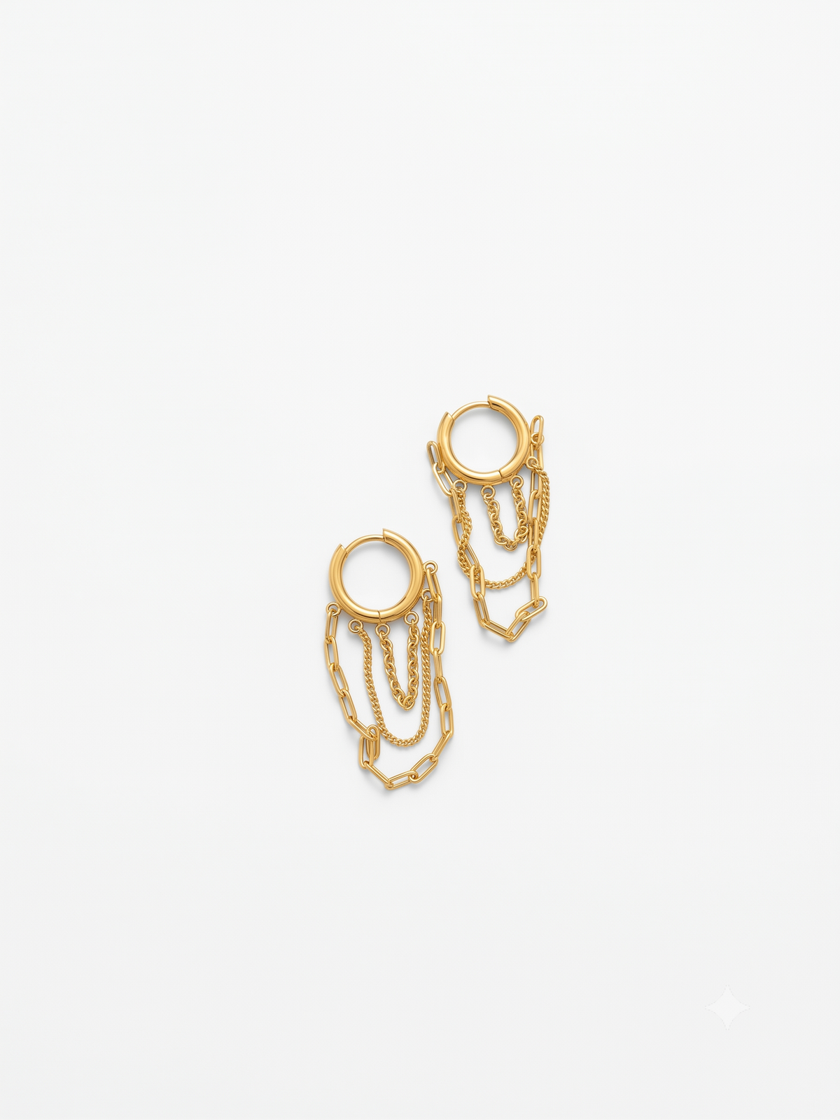 Adya Serenade Chain Huggies Earrings for Women