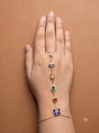 Adya Prism Multi-Gem Hand Chain Bracelet (Copy)