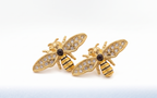 Adya Reine Pavé Bee Stud Earrings