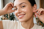 Adya Sirena Coral & Pearl Earrings