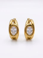 Adya Signature Bold Ribbon Stud Earrings
