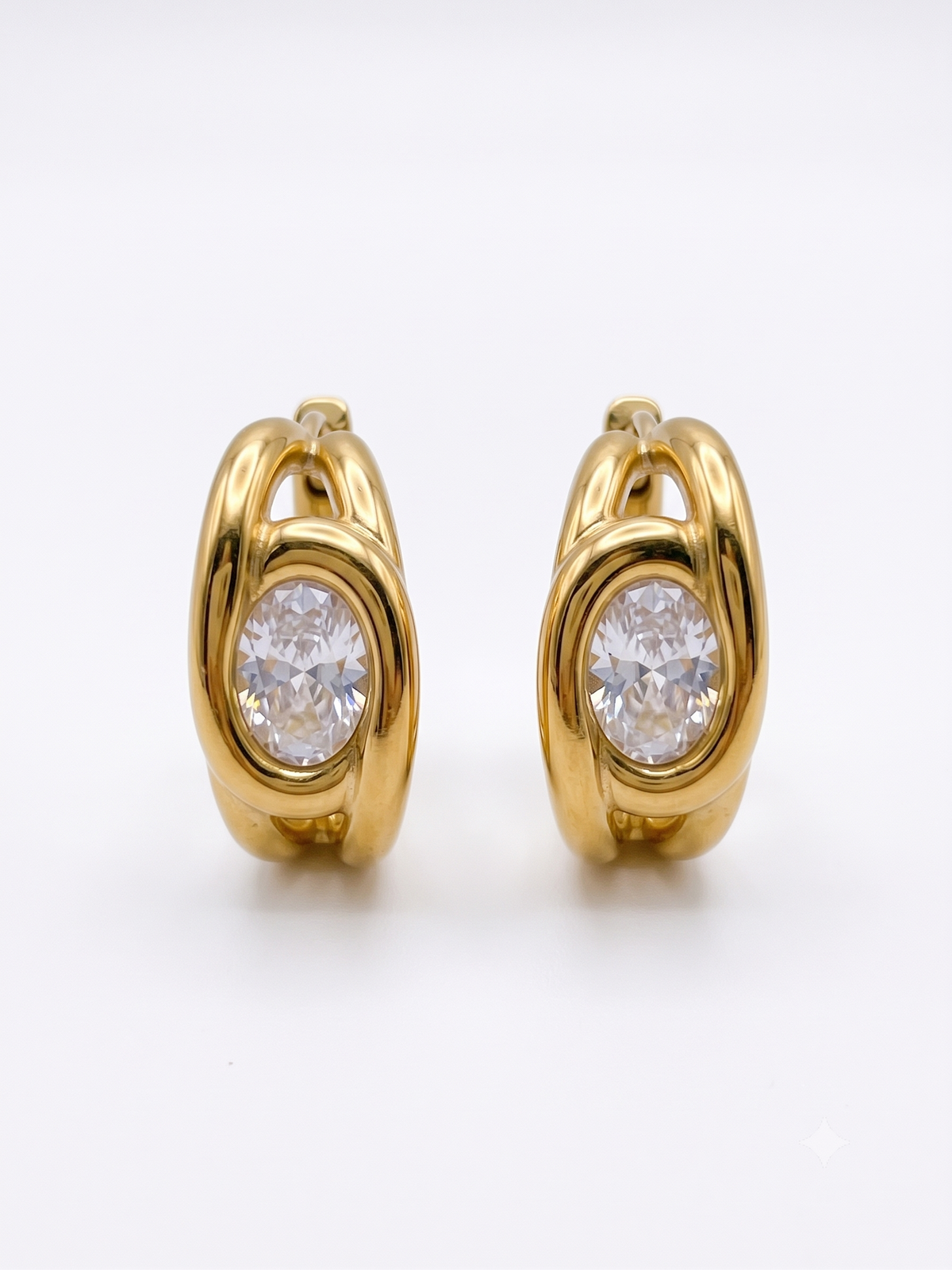 Adya Signature Bold Ribbon Stud Earrings