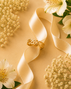 Adya Eternal Hearts Gold-Plated Band Ring for Women