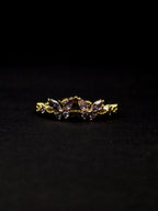 Adya Lavender Blossom Vine Gold-Plated Ring for Women