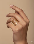 Adya Gold Gilded Vine Ring For Women