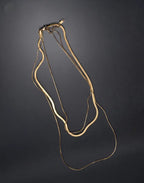 Gold-Toned Layered Snake Chain Necklace Set for Women | Minimal Triple Layer Necklace
