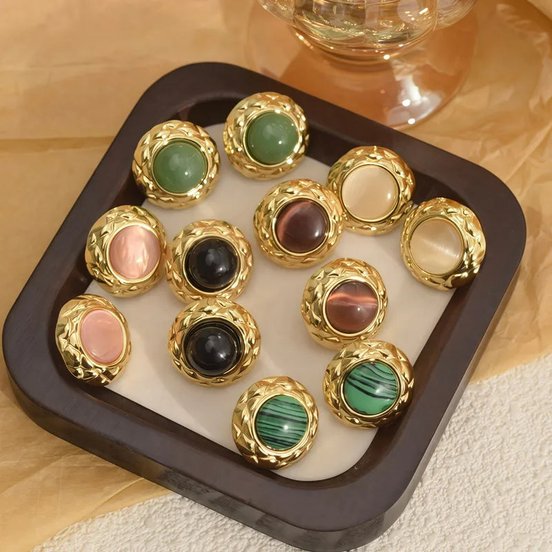 Adya Camille Textured Stud Earrings