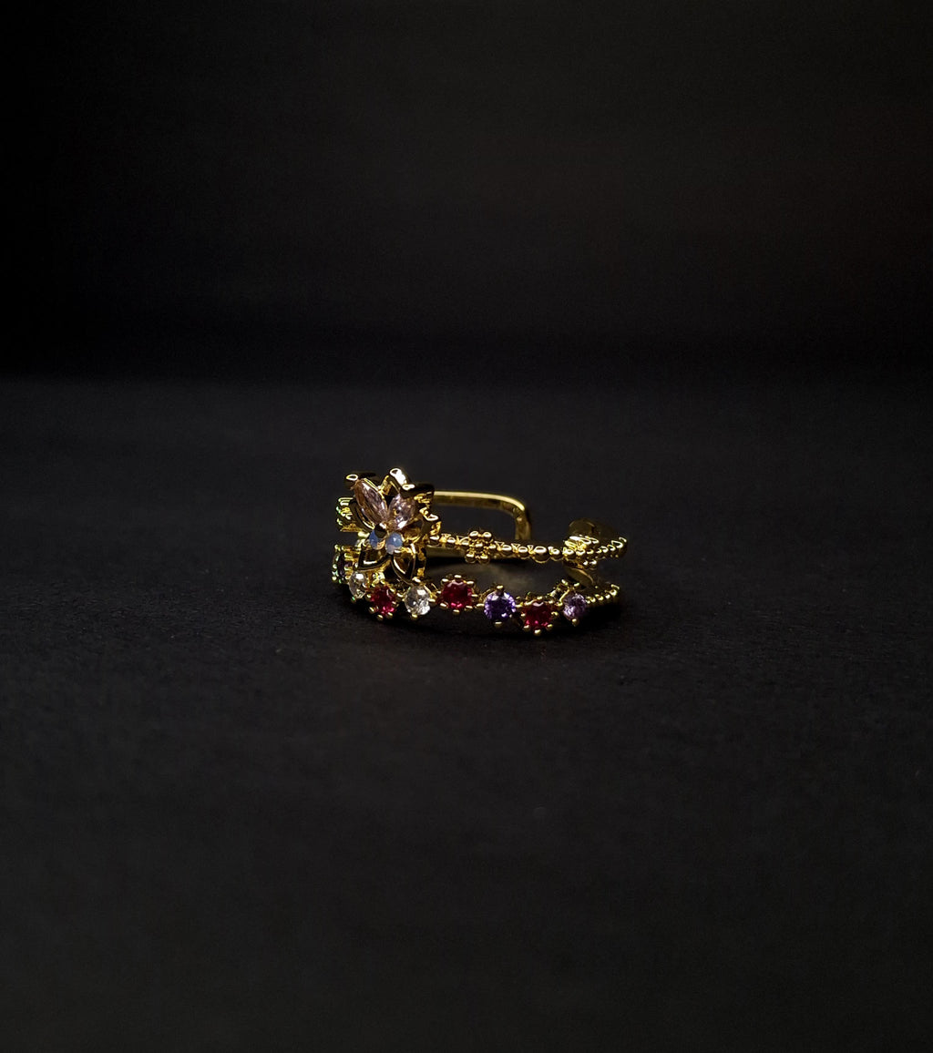 Adya Multicoloured Cosmos Garland Ring for Women