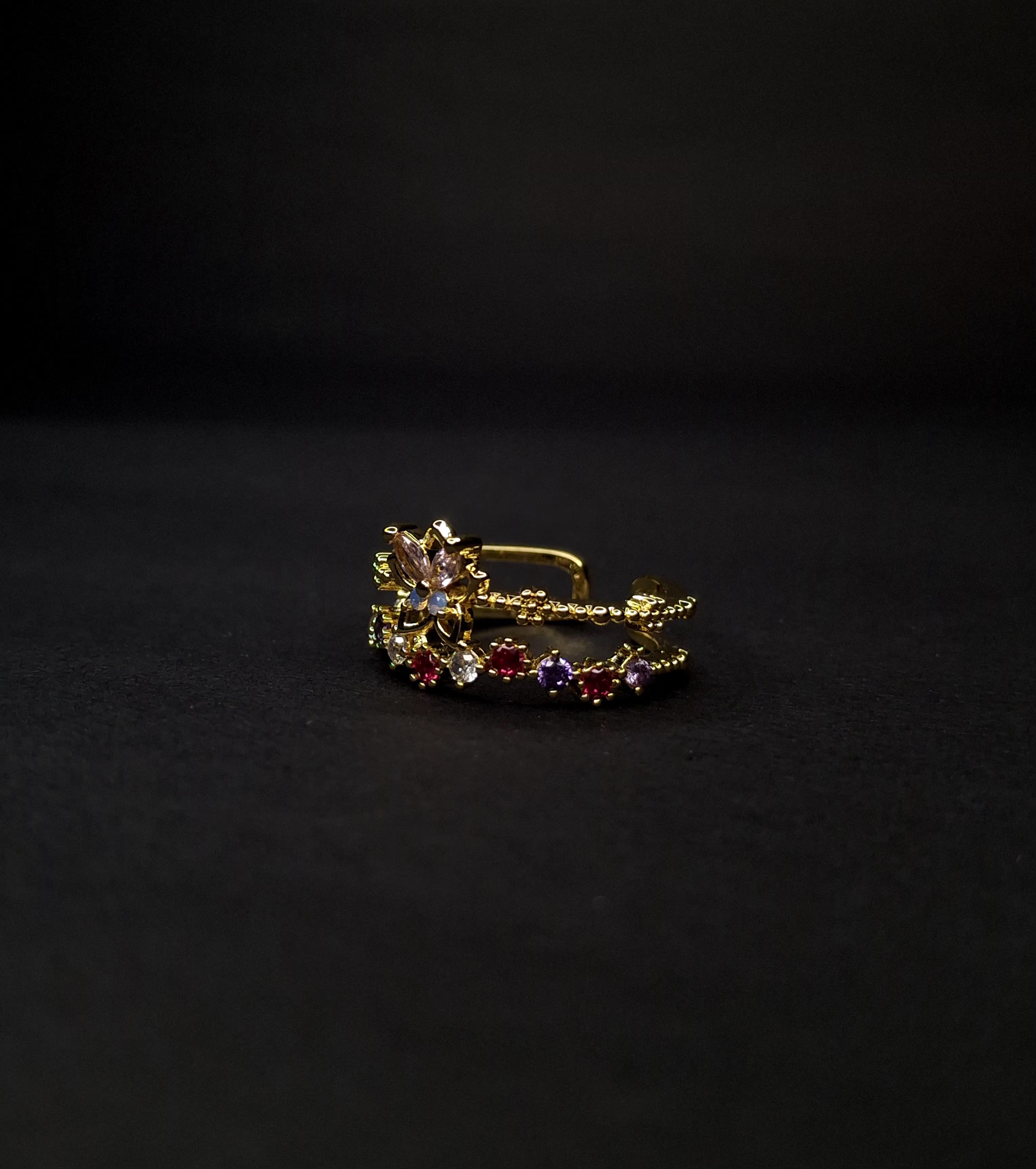 Adya Multicoloured Cosmos Garland Ring for Women