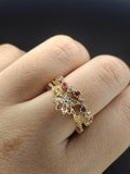 Adya Multicoloured Cosmos Garland Ring for Women
