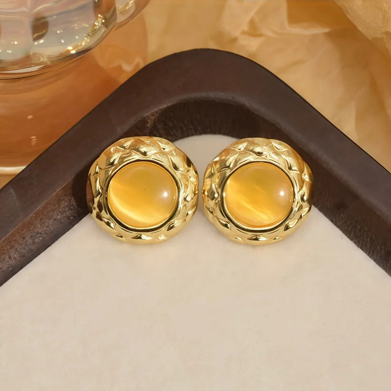 Adya Camille Textured Stud Earrings