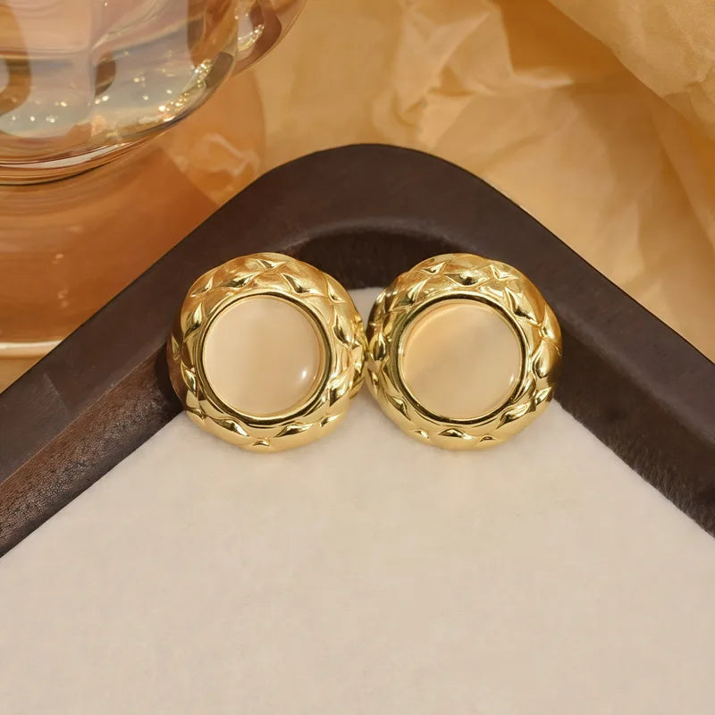 Adya Camille Textured Stud Earrings