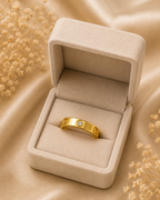Adya Northstar Solitaire Gold-Plated Band Ring for Women