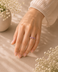 Adya Lavender Blossom Vine Gold-Plated Ring for Women