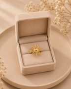 Adya Solarflare Gold-Plated Sun Statement Ring for Women