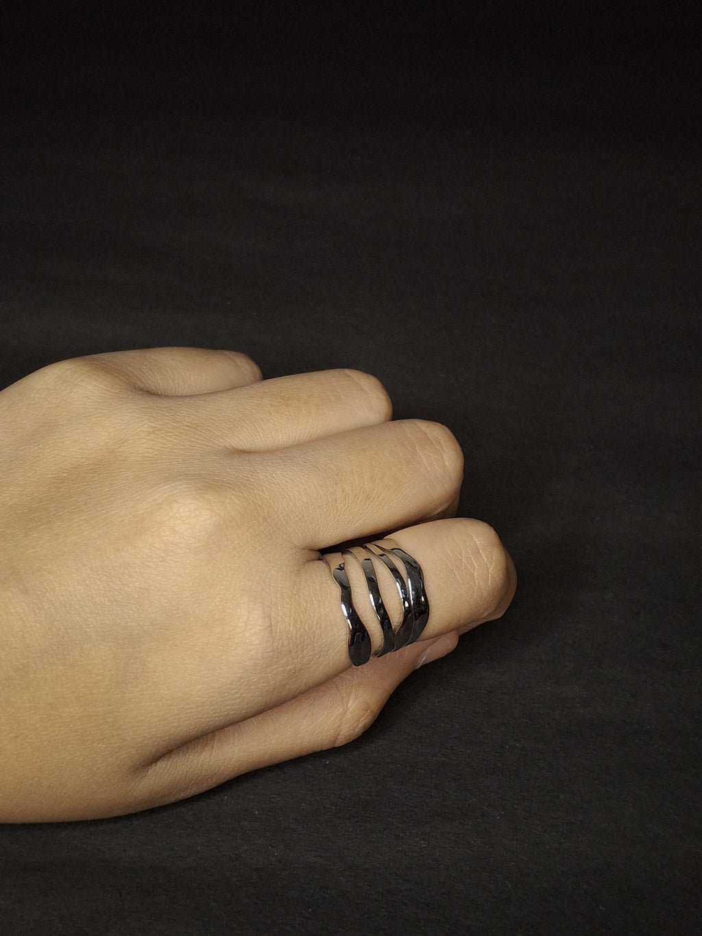Adya Silver Helix Ring For Women