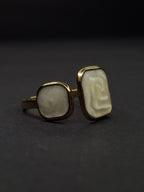 Adya Gold Pearl Dune Ring For Women