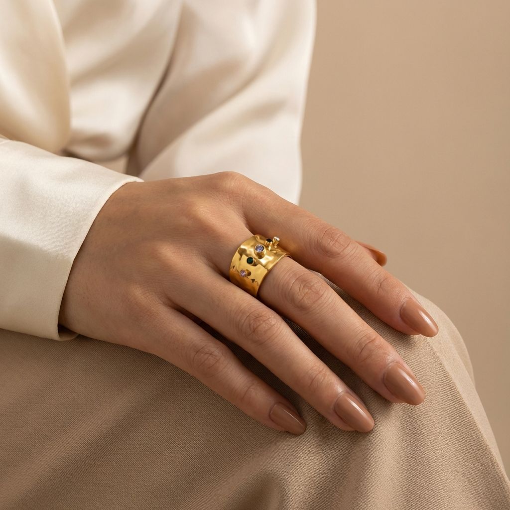 Adya Multicolor Celest Spectrum Ring For Women