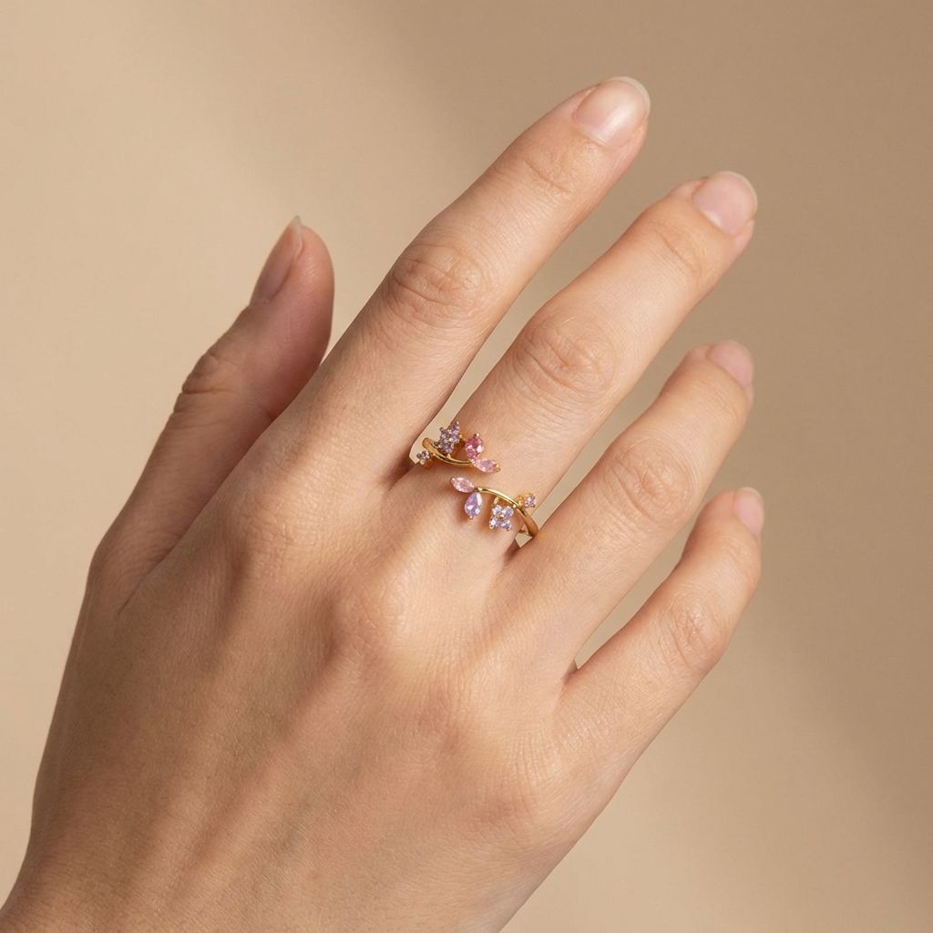 Adya Multicolor Rosalyn Bloom Ring For Women
