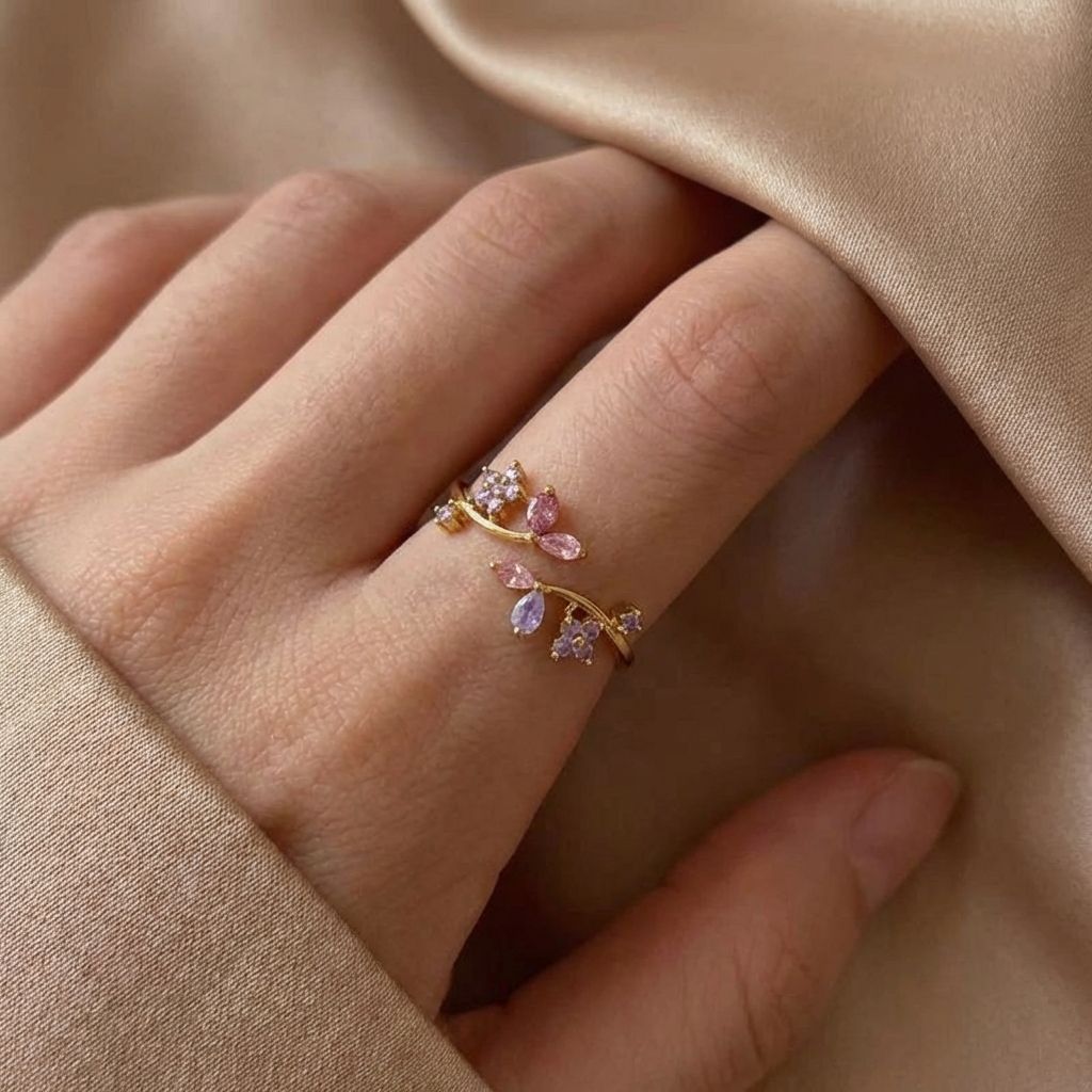 Adya Multicolor Rosalyn Bloom Ring For Women