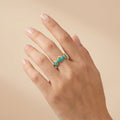 Adya Gold And Green Tideshell Ring For Women