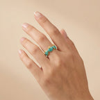 Adya Gold And Green Tideshell Ring For Women