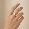 Adya Gold Moonpearl Ring For Women