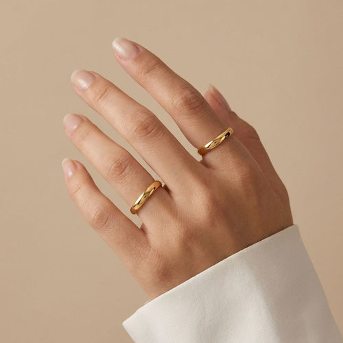 Adya Aurelia Gold-Plated Classic Band Ring
