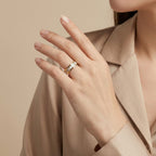 Adya Seraphina Crystal Gold-Plated Eternity Ring for Women